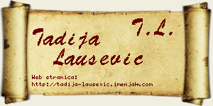 Tadija Laušević vizit kartica